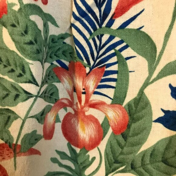 C & C California Shorts Tropical Print Linen Blend Elastic Back Sz 8 Colorful - Picture 4 of 13